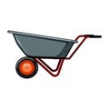 empty wheelbarrow cartoon vector illustration