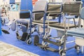 Empty Wheelchairs. Empty wheelchair parked in hospital