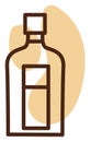 Empty whiskey bottle, icon icon Royalty Free Stock Photo