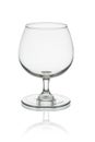 Empty whisky glass isolated on white background Royalty Free Stock Photo