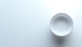 Empty White Bowl on White Background Royalty Free Stock Photo