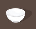 Empty white bowl clean vector design