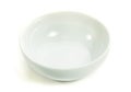 Empty white bowl isolated. Royalty Free Stock Photo