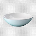 An empty white bowl isolated on transparent background Royalty Free Stock Photo