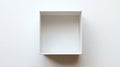 Empty Square Box on White Background, Copy Space Royalty Free Stock Photo