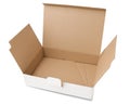 Empty white cardboard box Royalty Free Stock Photo