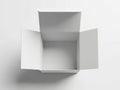 Empty white cardboard box against white background Royalty Free Stock Photo