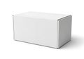 Empty white cardboard box isolated on white background Royalty Free Stock Photo
