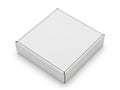 Empty white cardboard box on a plain background Royalty Free Stock Photo