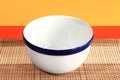 Empty white ceramic bowl