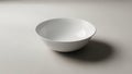 Empty White Ceramic Bowl on a Neutral Background Royalty Free Stock Photo