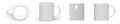 Empty white ceramic mug cup 4 view Royalty Free Stock Photo