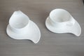 Empty white ceramic tea or coffee cup Royalty Free Stock Photo