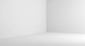 Empty White Corner of a Room with Soft Light and Shadows interior Royalty Free Stock Photo