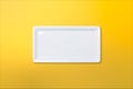 Empty white plate on yellow orange gradient background Royalty Free Stock Photo