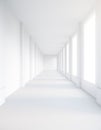 Empty white corridor Royalty Free Stock Photo