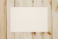 Empty white crumpled paper on wood. Royalty Free Stock Photo