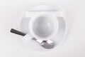 Empty white cup ready for coffee Royalty Free Stock Photo