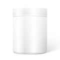 Empty white cylindrical box