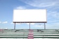 Empty white digital billboard screen for advertising in stadium Royalty Free Stock Photo