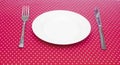 Empty white dinner plate Royalty Free Stock Photo