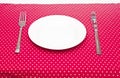 Empty white dinner plate Royalty Free Stock Photo