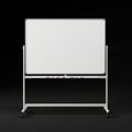 Empty white dry erase board on a rolling stand isolated on white background Royalty Free Stock Photo