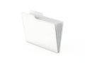 Empty white file folder with tabs for organization Royalty Free Stock Photo