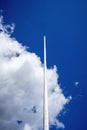 Empty white flagpole Royalty Free Stock Photo