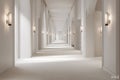 Elegant White Hallway Royalty Free Stock Photo