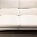 Empty white leather sofa