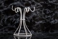 Empty white mug hanger against a black marble background Royalty Free Stock Photo