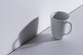 Empty white mug with shadow Royalty Free Stock Photo