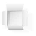 Empty white paper box. Opened for packaging Royalty Free Stock Photo