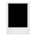 Empty white photo frame. Realistic vertical photo card frame mockup - vector