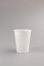 Empty white plastic cup isolated Royalty Free Stock Photo