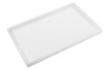 White tray, clipping path included. Royalty Free Stock Photo