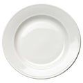 Empty white plate isolated on transparent background Royalty Free Stock Photo