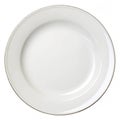 Empty white plate isolated on transparent background Royalty Free Stock Photo