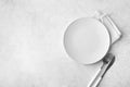 Empty white plate, table setting Royalty Free Stock Photo