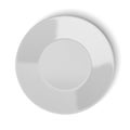 Empty White Porcelain Plate Top View Royalty Free Stock Photo