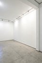 Empty white room corner with bright walls Royalty Free Stock Photo