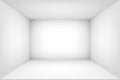 Empty white room. The inner space of the box. Vector design illustration. Mock up for you business project Royalty Free Stock Photo