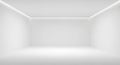 Empty White Room Interior Minimalist Architecture Space Blank Canvas Background Design Royalty Free Stock Photo