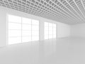 Empty white room interior office. 3d rendering Royalty Free Stock Photo