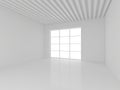 Empty white room interior office. 3d rendering Royalty Free Stock Photo