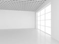 Empty white room interior office. 3d rendering Royalty Free Stock Photo