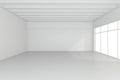 Empty white room interior office. 3d rendering Royalty Free Stock Photo