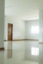 Empty white room interior in residential house Royalty Free Stock Photo