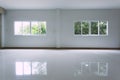 Empty white room interior in residential house building Royalty Free Stock Photo